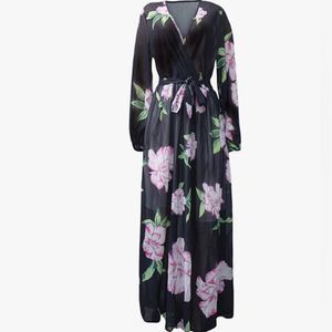Floral Black Maxi Dress